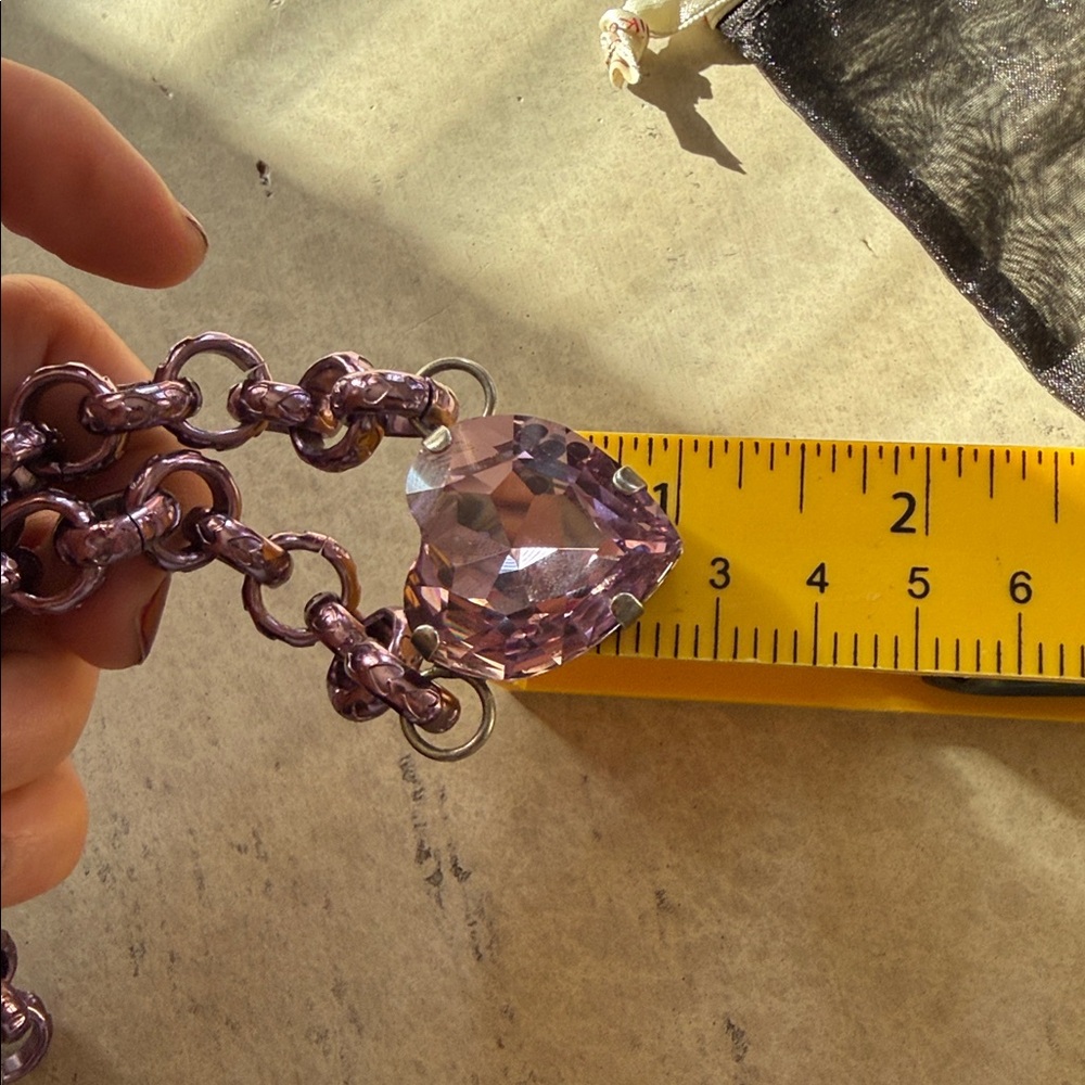Sabika Purple Heart Necklace Winter 2020 Choker w/ pouch